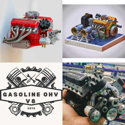 🔥Last 4 hours Sale: Save 89%-Gasoline OHV V8 Small-block Engine Model Kits